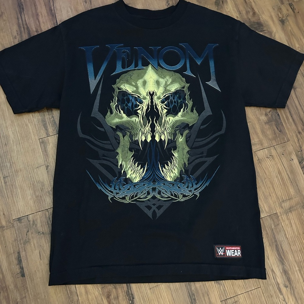 WWE Black and Blue Venom Skull T-Shirt